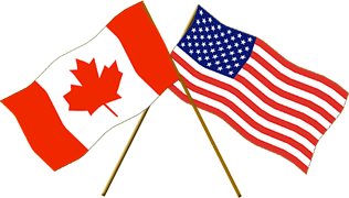 Canada US Flags